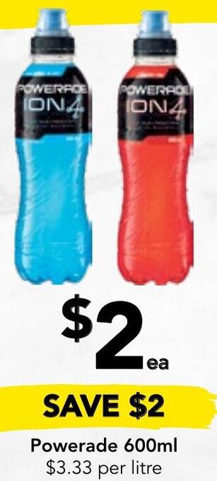 Drakes Powerade 600ml offer