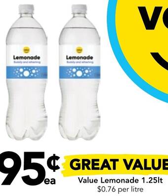 Drakes Value Lemonade 1.25lt offer