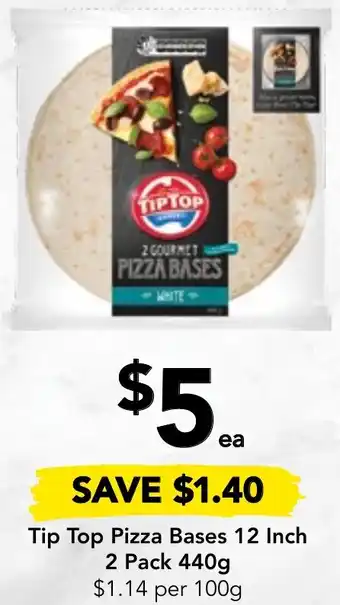 Drakes Tip Top Pizza Bases 12 Inch 2 Pack 440g offer