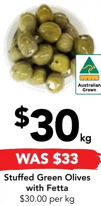 Stuffed Green Olives with Fetta