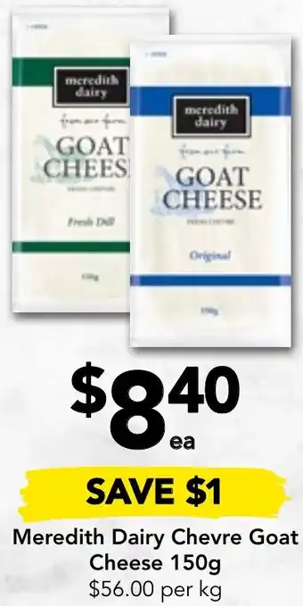 Drakes Meredith Dairy Chevre Goat Cheese 150g offer