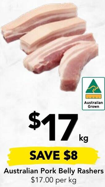 Drakes Australian Pork Belly Rashers offer