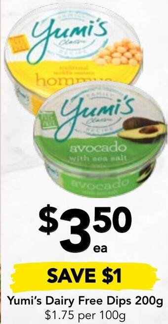 Drakes Yumi's Dairy Free Dips 200g offer