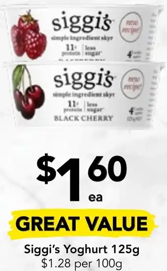 Drakes Siggi's Yoghurt 125g offer