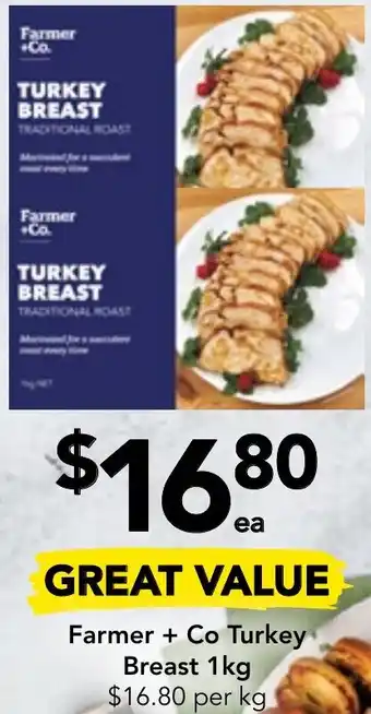 Farmer + Co Turkey Breast 1kg