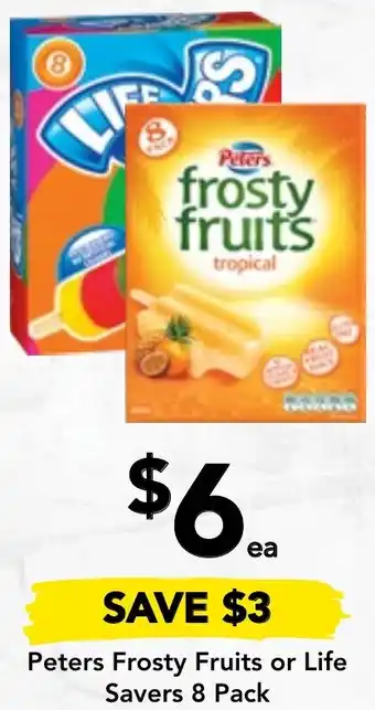 Drakes Peters Frosty Fruits or Life Savers 8 Pack offer
