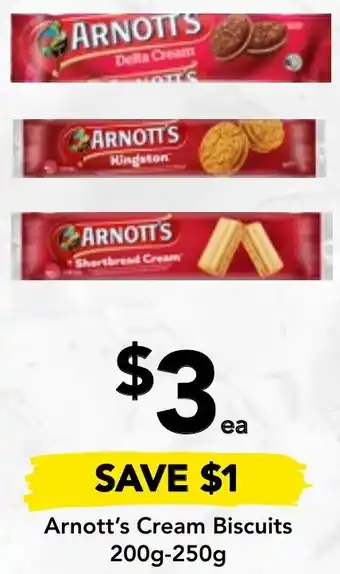 Drakes Arnott's Cream Biscuits 200g-250g offer