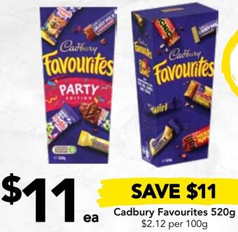 Drakes Cadbury Favourites 520g offer