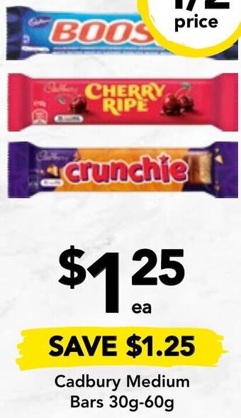 Drakes Cadbury Medium Bars 30g-60g offer