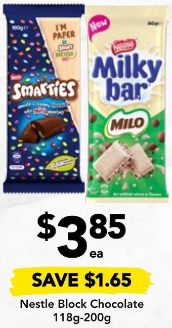 Drakes Nestle Block Chocolate 118g-200g offer