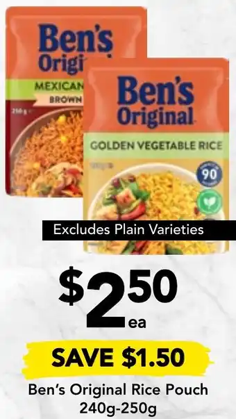 Ben's Original Rice Pouch 240g-250g