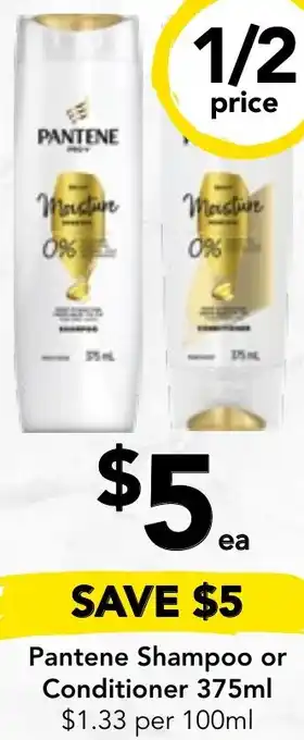 Drakes Pantene Shampoo or Conditioner 375ml offer