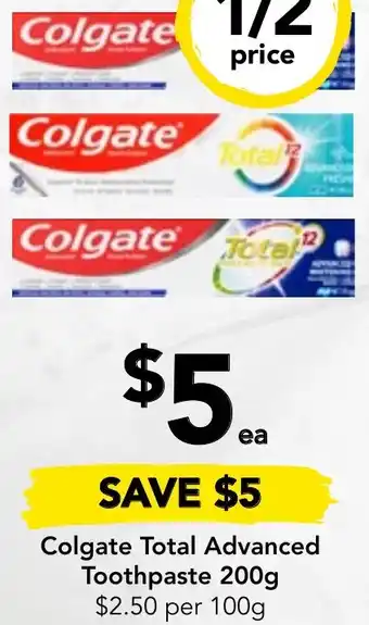 Drakes Colgate Total Advanced Toothpaste 200g offer