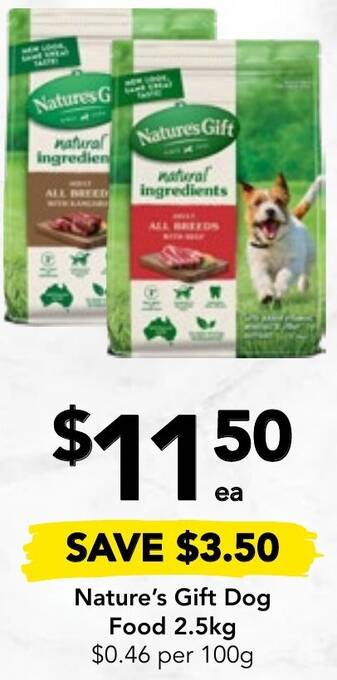 Drakes Nature's Gift Dog Food 2.5kg offer