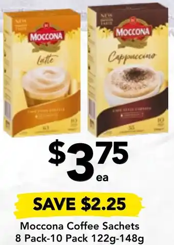 Drakes Moccona Coffee Sachets 8 Pack-10 Pack 122g-148g offer