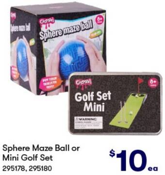 BIG W Sphere Maze Ball or Mini Golf Set offer