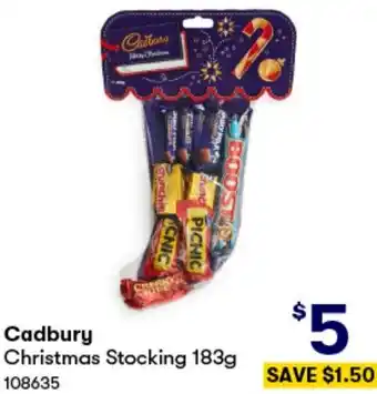 BIG W Cadbury Christmas Stocking 183g offer