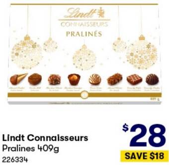 BIG W Lindt Connaisseurs Pralines 409g offer