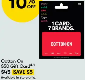 Cotton On $50 Gift Card