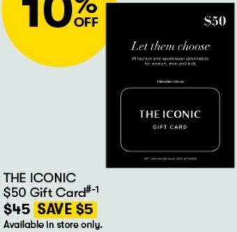 BIG W THE ICONIC $50 Gift Card offer