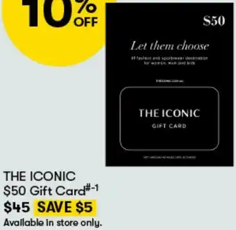 THE ICONIC $50 Gift Card