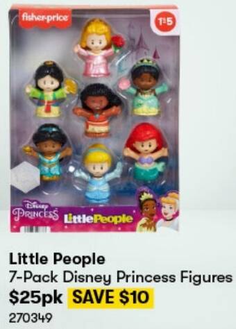BIG W Little People 7-Pack Disney Princess Figures offer