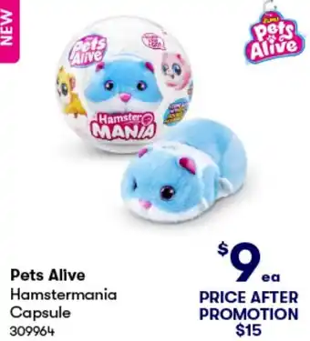 BIG W Pets Alive Hamstermania Capsule offer