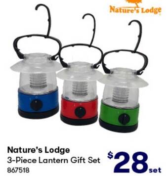 BIG W Nature's Lodge 3-Piece Lantern Gift Set offer