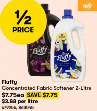 BIG W Fluffy Concentrated Fabric Softener 2-Litre offer
