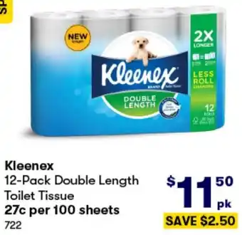 BIG W Kleenex 12-Pack Double Length Toilet Tissue offer