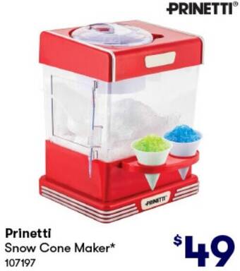 BIG W Prinetti Snow Cone Maker offer
