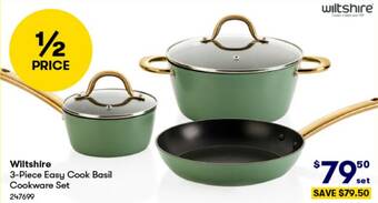 BIG W Wiltshire 3-Piece Easy Cook Basil Cookware Set offer