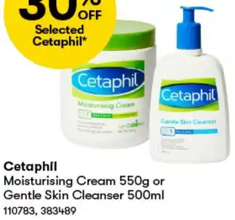Cetaphil Moisturising Cream 550g or Gentle Skin Cleanser 500ml