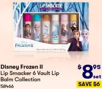 BIG W Disney Frozen II Lip Smacker 6 Vault Lip Balm Collection offer