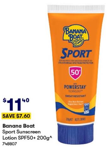 BIG W Banana Boat Sport Sunscreen Lotion SPF50+ 200g offer