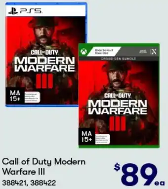 BIG W Call of Duty Modern Warfare III offer
