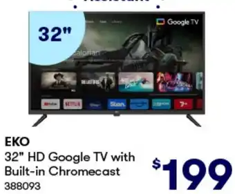 BIG W EKO 32" HD Google TV with Built-in Chromecast offer