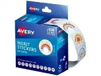 Officeworks Avery Merit Sticker Dispenser 400 Pack Rainbow offer