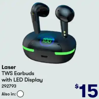 Laser TWS Earbuds with LED Display