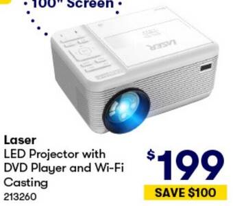BIG W Laser LED Projector with DVD Player and Wi-Fi Casting offer