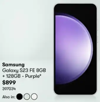 BIG W Samsung Galaxy S23 FE 8GB + 128GB - Purple offer