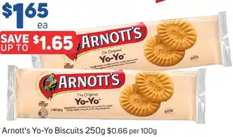 Foodland Arnott's Yo-Yo Biscuits 250g offer