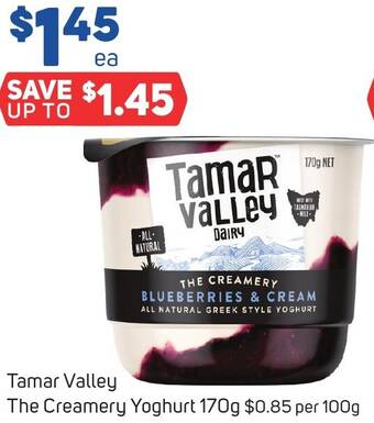 Foodland Tamar Valley The Creamery Yoghurt 170g offer