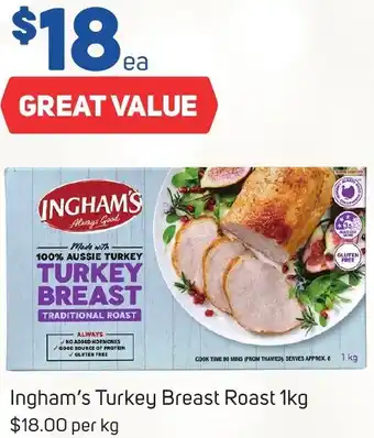 Foodland Ingham's Turkey Breast Roast 1kg offer
