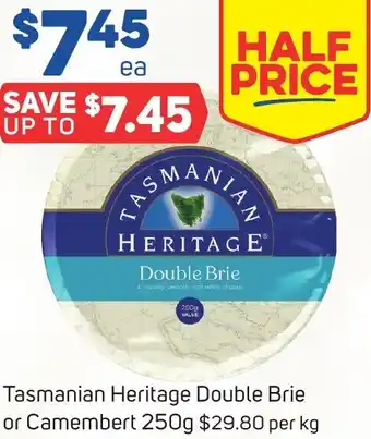 Foodland Tasmanian Heritage Double Brie or Camembert 250g offer