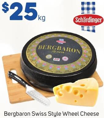 Foodland Bergbaron Swiss Style Wheel Cheese offer