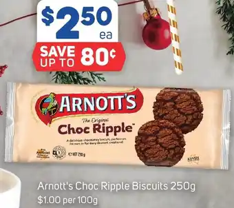 Foodland Arnott's Choc Ripple Biscuits 250g offer