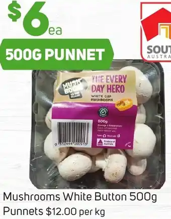 Foodland Mushrooms White Button 500g offer