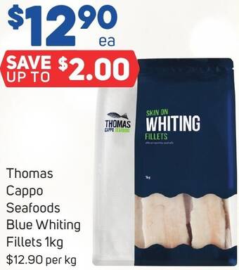 Foodland Thomas Cappo Seafoods Blue Whiting Fillets 1kg offer