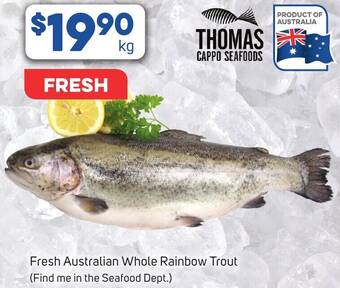 Foodland Fresh Australian Whole Rainbow Trout offer